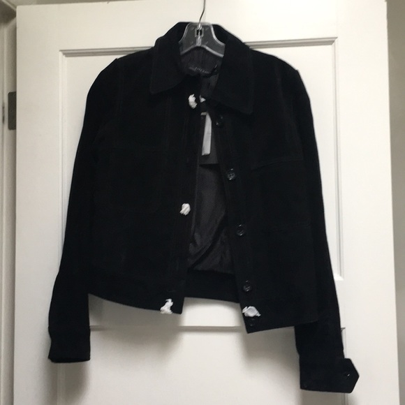 zara black suede jacket